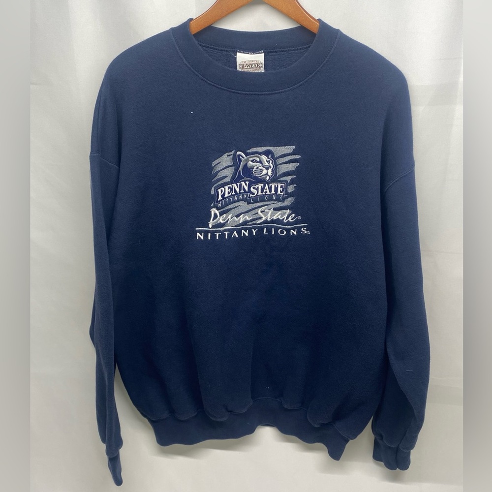 Vintage Penn State University Nittany Lions Blue Crewneck Sweatshirt Size Large